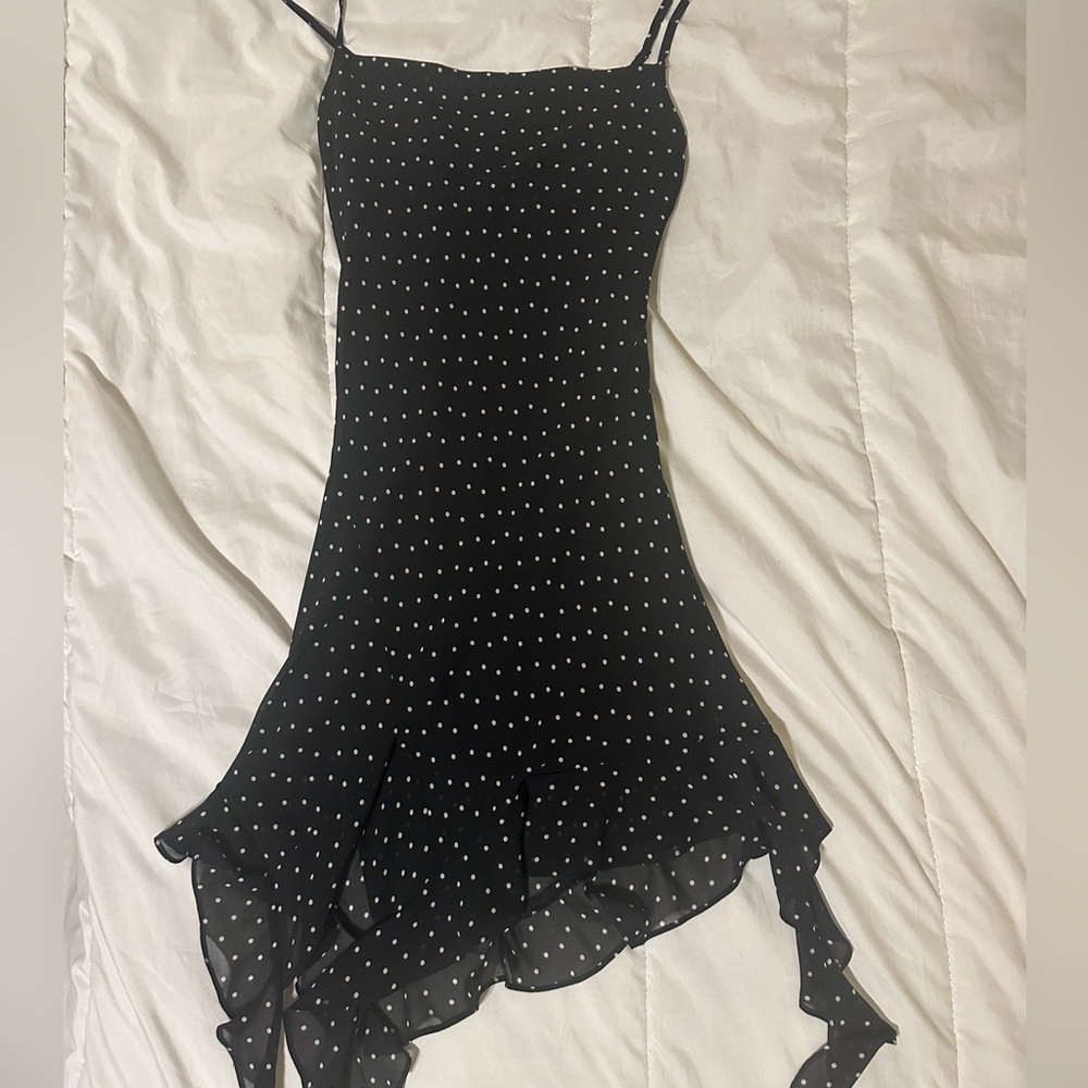 Aritzia Black and White Asymmetrical Cocktail Dress